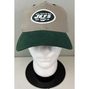 Annco NY Jets NFL Adjustable Hat Tan Green Baseball Cap Mens One Size